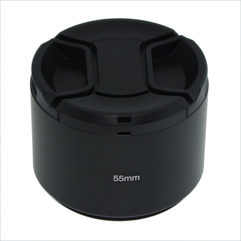 SIOTI 55mm Lens Hood, Oxidation Matte Anti Reflective Treatment, Aluminum Alloy, with 1 * 58mm Lens Cap, Compatible with Sony/Canon/Nikon/Fuji etc >85mm Camera Lens - Image 3